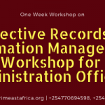 Admin Officers Workshop on Effective Records Management- Jan 2019 Edition